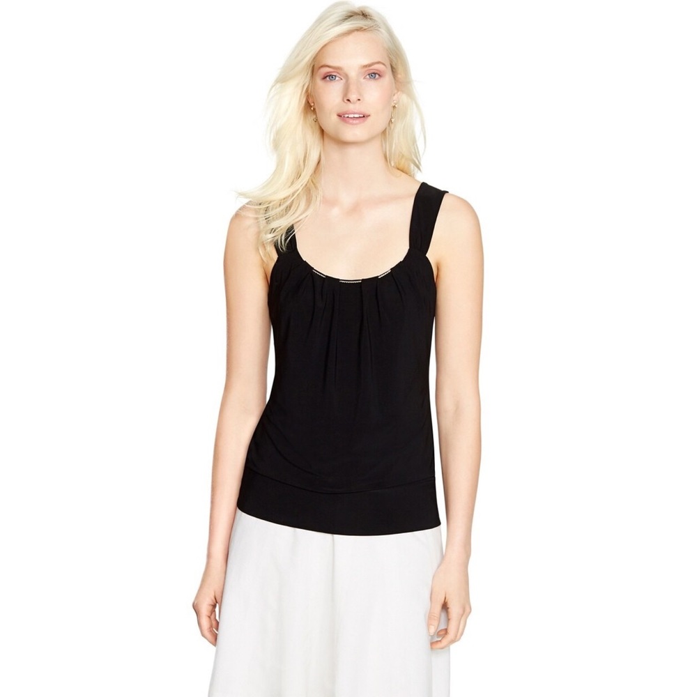 White House Black Market Sleeveless Blouson Chain Top Small